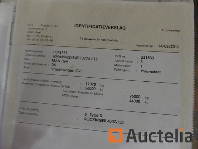 Ref:7332 - container vrachtwagen man tga h284fnlc - afbeelding 42 van  53