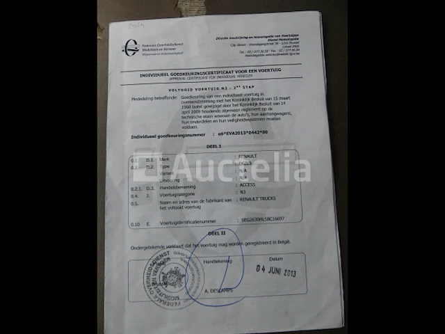 Ref:7424 - renault access vuilniswagen (vin:seg2630hl5bc16697) - afbeelding 37 van  42