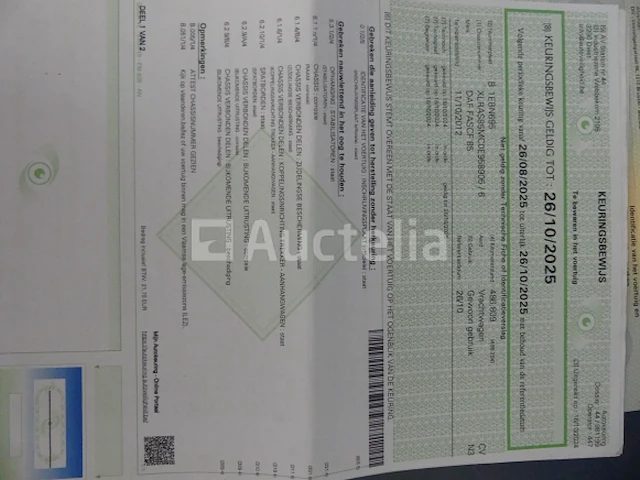 Ref:7604 - daf fascf 85 container vrachtwagen (2012-513.421 km) - afbeelding 20 van  48