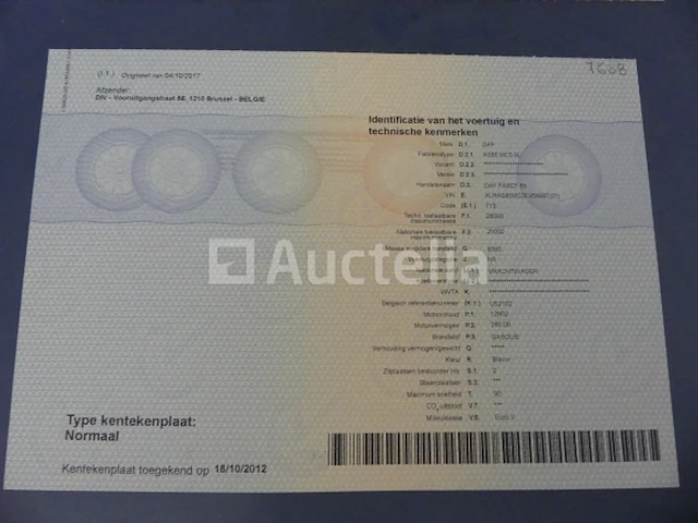 Ref:7608 - daf fascf 85 container vrachtwagen - afbeelding 33 van  47