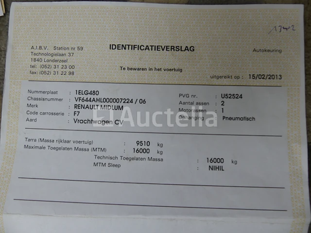 Ref:8402 - renault midlum vuilniswagen (2013-147.276 km)(vin:vf644ahl000007224) - afbeelding 18 van  38