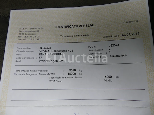 Ref:8403 - renault midlum vuilniswagen (2013-160.268 km)(vin:vf644ahl000007252) - afbeelding 16 van  42