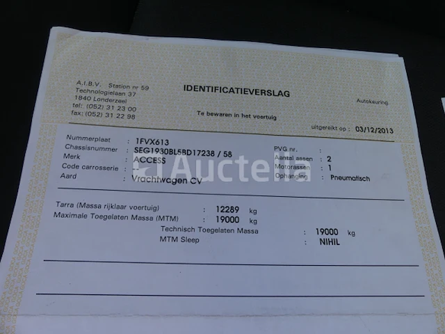 Ref:8443 - renault access vuilniswagen (2013-128.985 km) - afbeelding 31 van  37