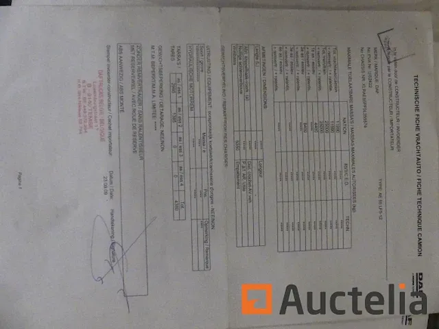 Ref:8520 - vrachtwagen hatchback met laadklep daf ae 55 lf5-12 - afbeelding 42 van  52