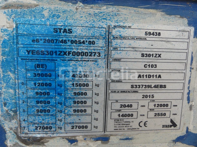 Ref:9082 - stas s301zx walking vloer aanhanger - afbeelding 3 van  27