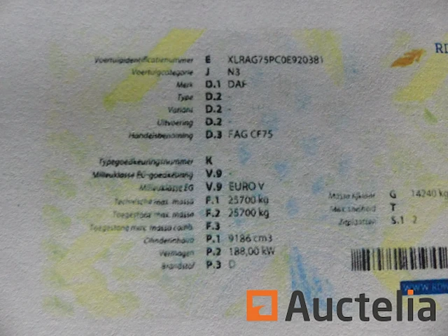 Ref:bz-ng-30 - vuilniswagen daf fag cf 75 (2011-465.671 km) - afbeelding 35 van  40