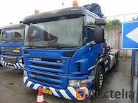 Ref:bz-rd-89 - containervrachtwagen met kraan scania p360 b 8x2/*6 (2011-759.907 km)
