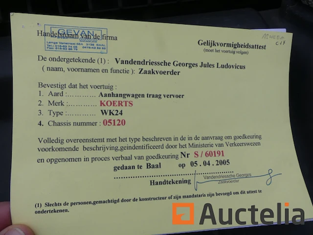 Ref:c17 - koerts wk 24 kipper aanhangwagen - afbeelding 12 van  23