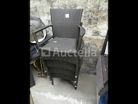 Ref:depot renkin - 10 stoelen met armleuningen in gevlochten riet - afbeelding 1 van  6