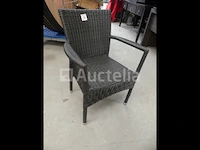 Ref:depot renkin - 10 stoelen met armleuningen in gevlochten riet - afbeelding 4 van  6