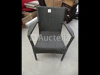 Ref:depot renkin - 10 stoelen met armleuningen in gevlochten riet - afbeelding 5 van  6