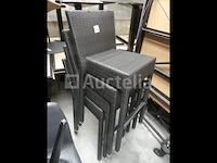 Ref:depot renkin - 12 hoge rieten krukken - afbeelding 3 van  6