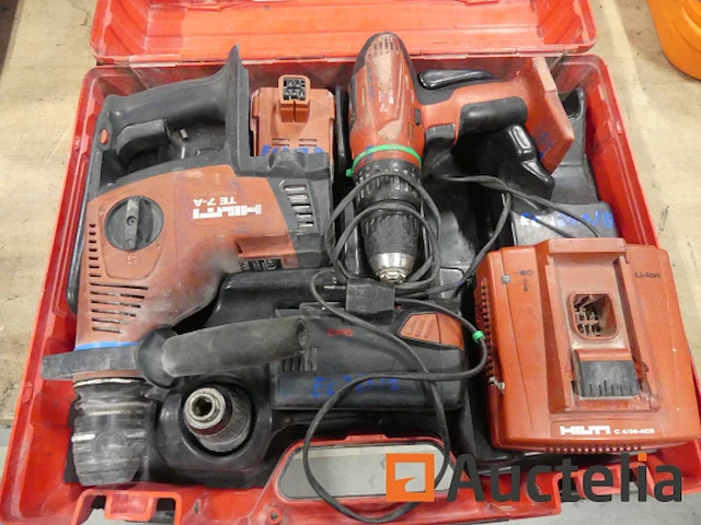 Ref:ec186a/b - 2 boormachines op accu hilti - afbeelding 6 van  7