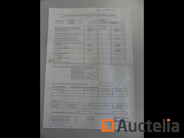 Ref:imat : pli988 - vrachtwagen kipper + hulp hijskraan volvo fle6e 19.0 (2004-216.733 km) - afbeelding 5 van  31