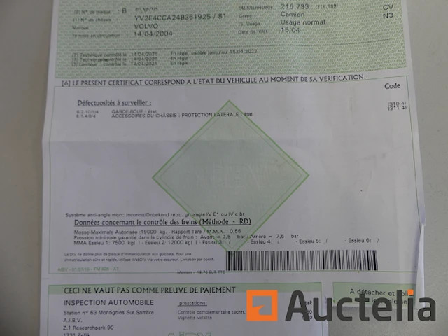 Ref:imat : pli988 - vrachtwagen kipper + hulp hijskraan volvo fle6e 19.0 (2004-216.733 km) - afbeelding 8 van  31