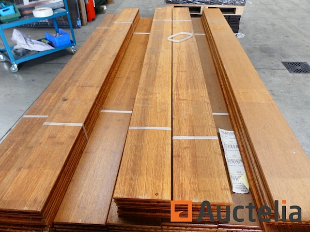 Ref:n010821 - bruin bamboe vlonderhout kik-ko - afbeelding 2 van  4