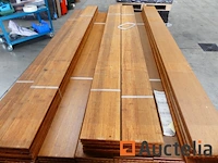 Ref:n010821 - bruin bamboe vlonderhout kik-ko - afbeelding 2 van  4