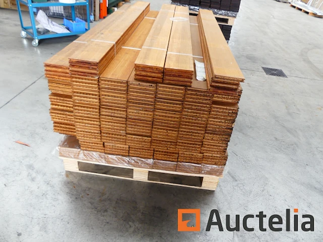 Ref:n010821 - bruin bamboe vlonderhout kik-ko - afbeelding 4 van  4