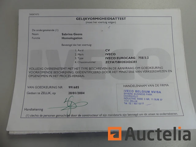 Ref:num imat pli114 - vrachtwagen stoffeerder iveco iveco eurocarg 75e/3.2 - afbeelding 21 van  34