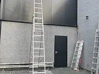 Reformladder 3x9 treden hoogte 5,70 m-aluminium