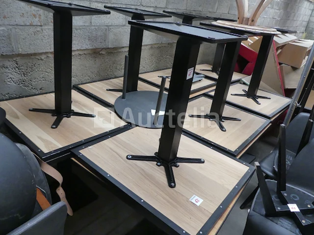 Ref:renkin depot - 14 serveertafels 80x80 - afbeelding 2 van  4