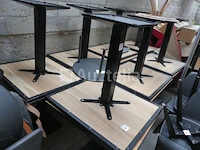Ref:renkin depot - 14 serveertafels 80x80 - afbeelding 2 van  4