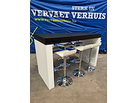 Reftertafel + 6 design barkrukken - afbeelding 1 van  5