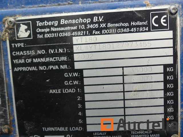 Ref:tvd-88-d - terberg yt180 container vrachtwagen (2002-21.500 km) - afbeelding 24 van  24
