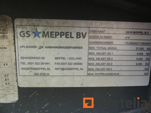 Ref:ws-sh-57 - gs meppel alc-2700n container oplegger - afbeelding 1 van  16