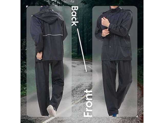 Regenpak navyblauw xxl - afbeelding 3 van  5