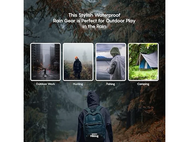 Regenpak navyblauw xxl - afbeelding 5 van  5