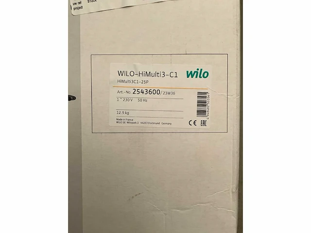 Regenwaterpomp wilo himulti 3 c1 - 25p - afbeelding 4 van  4