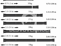 Rehon extra lange gordijnroede wit (110-360 cm) - afbeelding 5 van  7