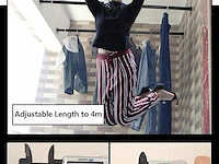 Rehon extra lange gordijnroede wit (110-360 cm) - afbeelding 2 van  4