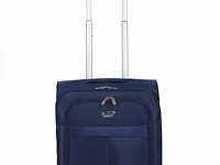 Reiskoffer - handbagage - stof - 2 wielen - h52 x b37 x d19 cm. - blauw - afbeelding 1 van  4