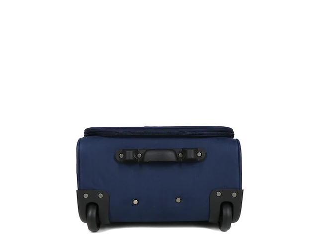 Reiskoffer - handbagage - stof - 2 wielen - h52 x b37 x d19 cm. - blauw - afbeelding 2 van  4