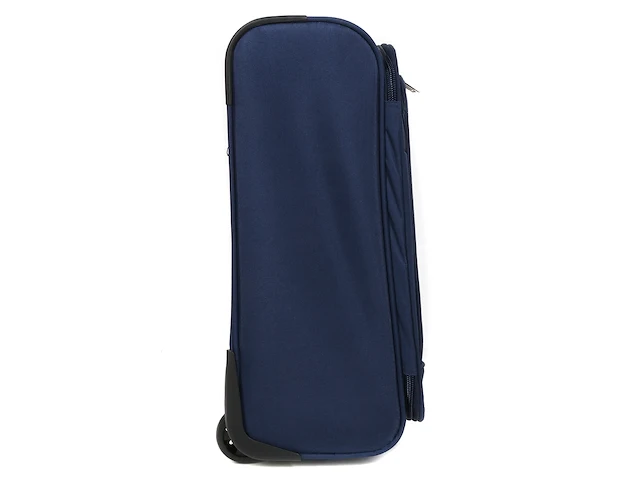 Reiskoffer - handbagage - stof - 2 wielen - h52 x b37 x d19 cm. - blauw - afbeelding 3 van  4