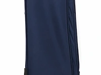 Reiskoffer - handbagage - stof - 2 wielen - h52 x b37 x d19 cm. - blauw - afbeelding 3 van  4