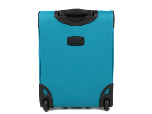 Reiskoffer - handbagage - stof - 2 wielen - h52 x b37 x d19 cm. - turquoise - afbeelding 3 van  6