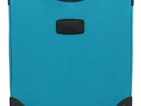 Reiskoffer - handbagage - stof - 2 wielen - h52 x b37 x d19 cm. - turquoise - afbeelding 3 van  6