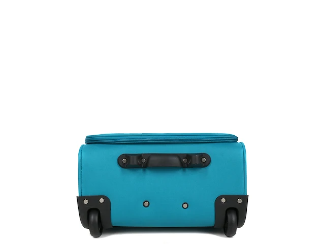 Reiskoffer - handbagage - stof - 2 wielen - h52 x b37 x d19 cm. - turquoise - afbeelding 4 van  6