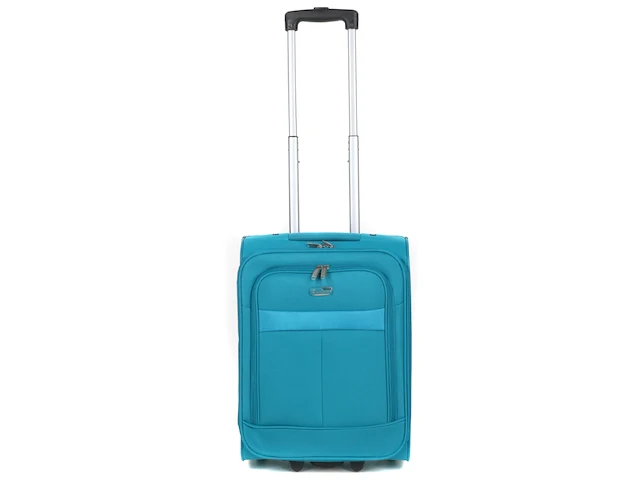 Reiskoffer - handbagage - stof - 2 wielen - h52 x b37 x d19 cm. - turquoise - afbeelding 6 van  6