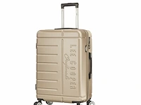 Reiskoffer - lee cooper - 67 x 42 x 26 cm. - 4 x dubbele wieltjes + tsa-slot - champagne - abs - afbeelding 1 van  4