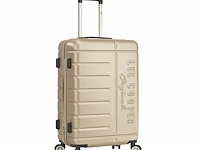 Reiskoffer - lee cooper - 67 x 42 x 26 cm. - 4 x dubbele wieltjes + tsa-slot - champagne - abs - afbeelding 2 van  4