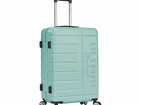 Reiskoffer - lee cooper - 67 x 42 x 26 cm. - 4 x dubbele wieltjes + tsa-slot - groen - abs - afbeelding 2 van  4