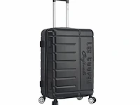 Reiskoffer - lee cooper - 67 x 42 x 26 cm. - 4 x dubbele wieltjes + tsa-slot - zwart - abs - afbeelding 2 van  4