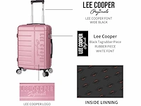 Reiskoffer - lee cooper - 67 x 42 x 26 cm. - 4 x dubbele wieltjes + tsa-slot - zwart - abs - afbeelding 3 van  4
