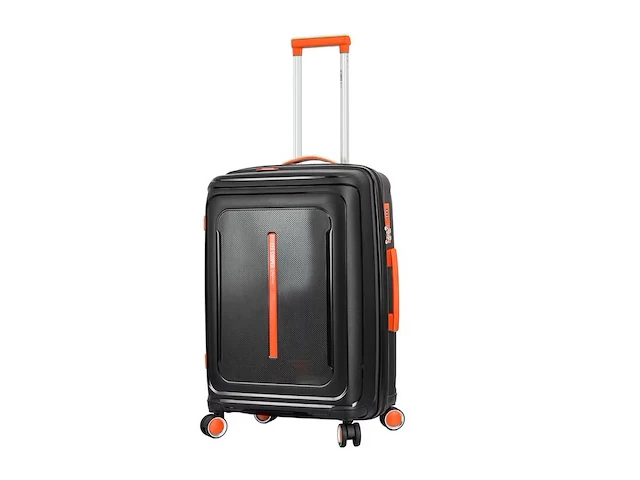 Reiskoffer - lee cooper - 77 x 51 x 30 cm. - dubbele rits - tsa - zwart - afbeelding 1 van  5