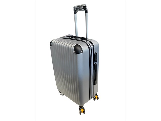 Reiskoffer - ormi - 65 x 40 x 25 cm. - dubbele rits - grijs - afbeelding 1 van  4