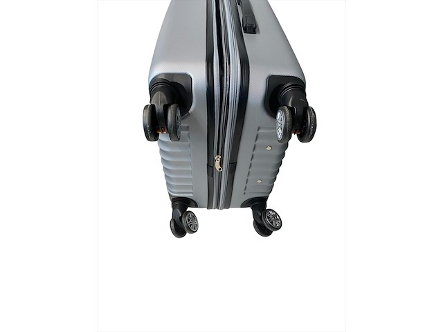 Reiskoffer - ormi - 65 x 40 x 25 cm. - dubbele rits - grijs - afbeelding 2 van  4